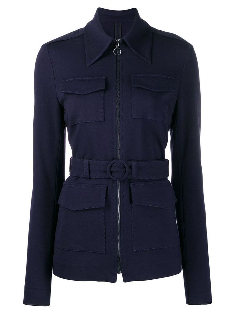 Victoria Victoria Beckham belted fitted jacket - Blue