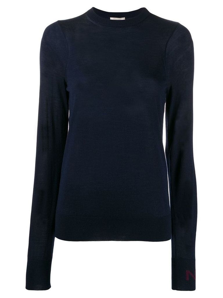 Nina Ricci crew neck knitted top - Blue