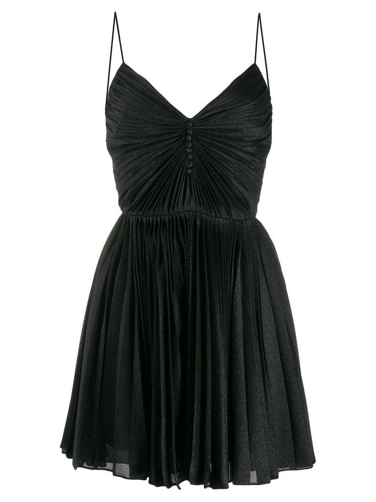 Saint Laurent pleated short dress - Black