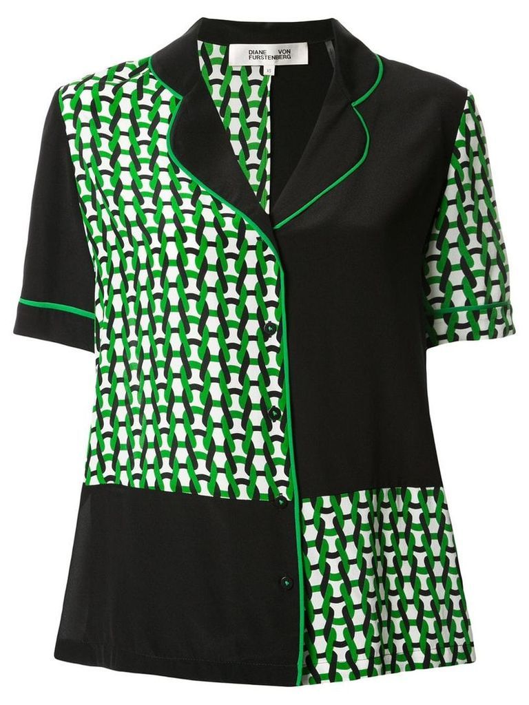 DVF Diane von Furstenberg patterned button-front shirt - Green