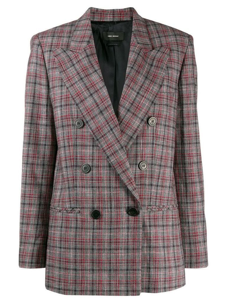 Isabel Marant checked double-breasted blazer - Red
