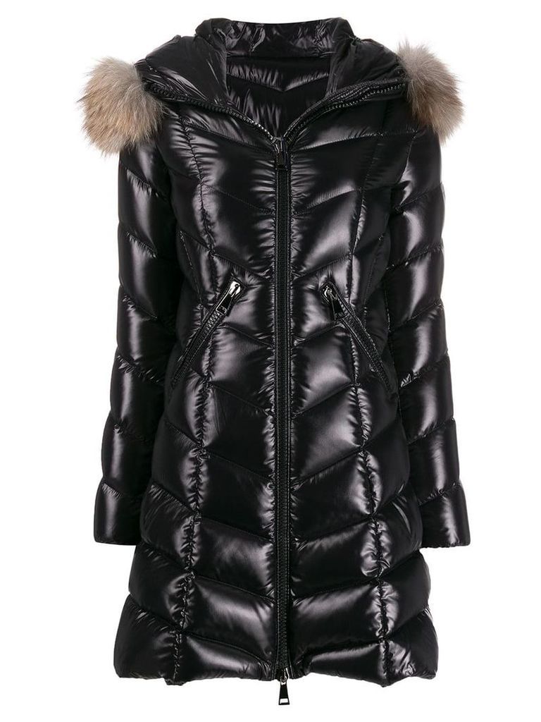 Moncler hooded padded coat - Black