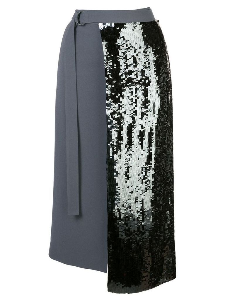 Tibi sequinned wrap skirt - Grey