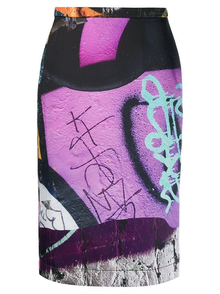 Marques'Almeida Graffiti skirt - PURPLE