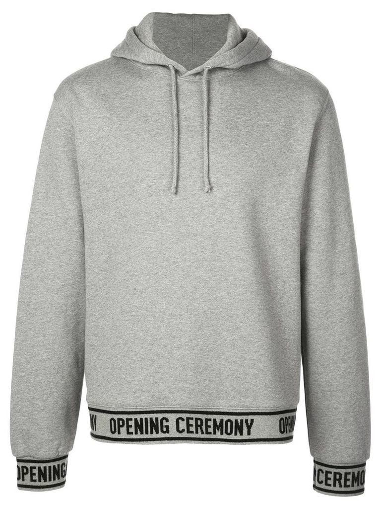 Opening Ceremony elastic logo hoodie - Grey