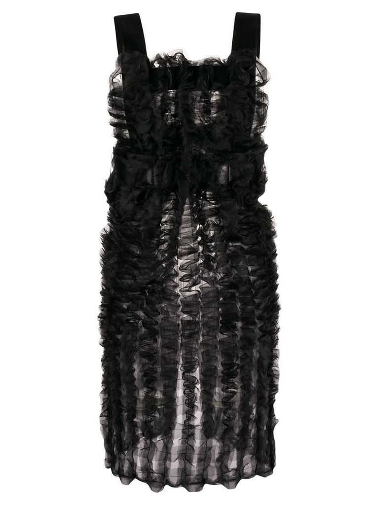 Comme Des Garçons Noir Kei Ninomiya sheer oversized top - Black