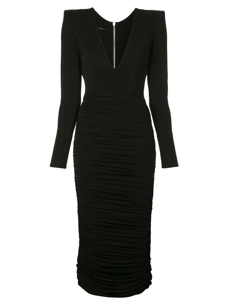 Alex Perry Clove ruched fitted dress - Black