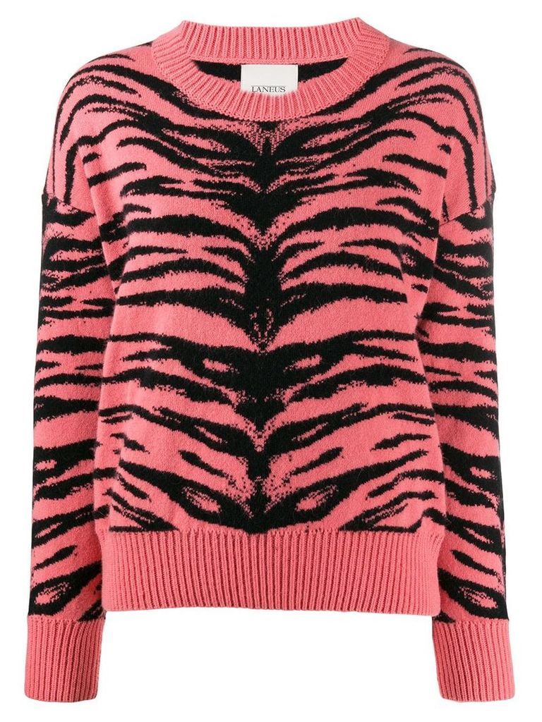 Laneus tiger stripes sweater - PINK