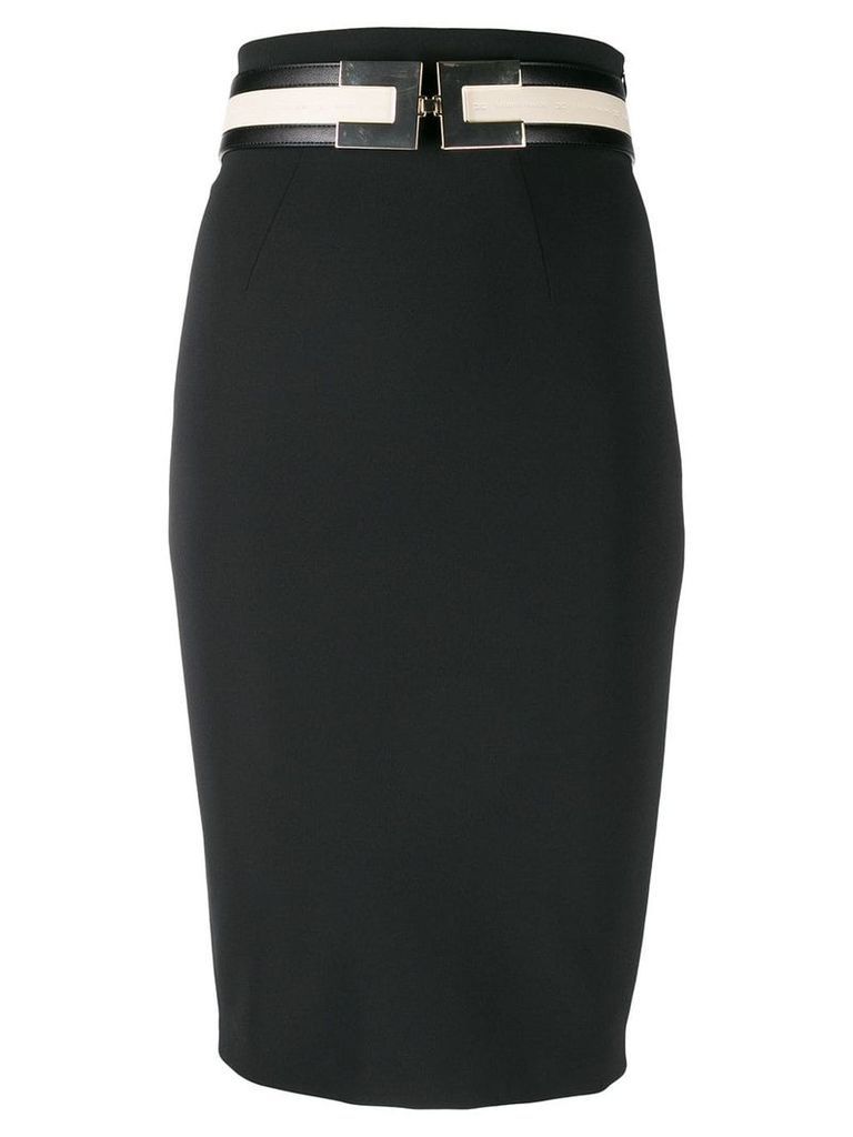 Elisabetta Franchi belted pencil skirt - Black