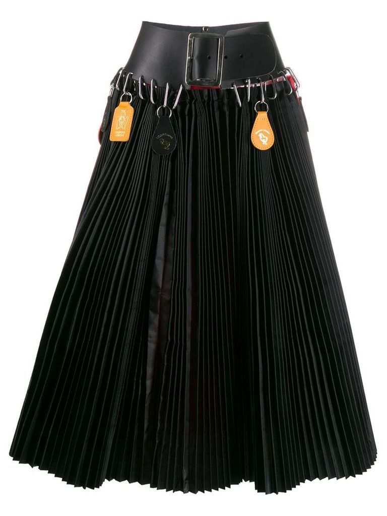 Chopova Lowena A-line belted skirt - Black