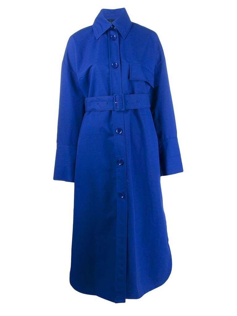 Christian Wijnants belted Caja coat - Blue