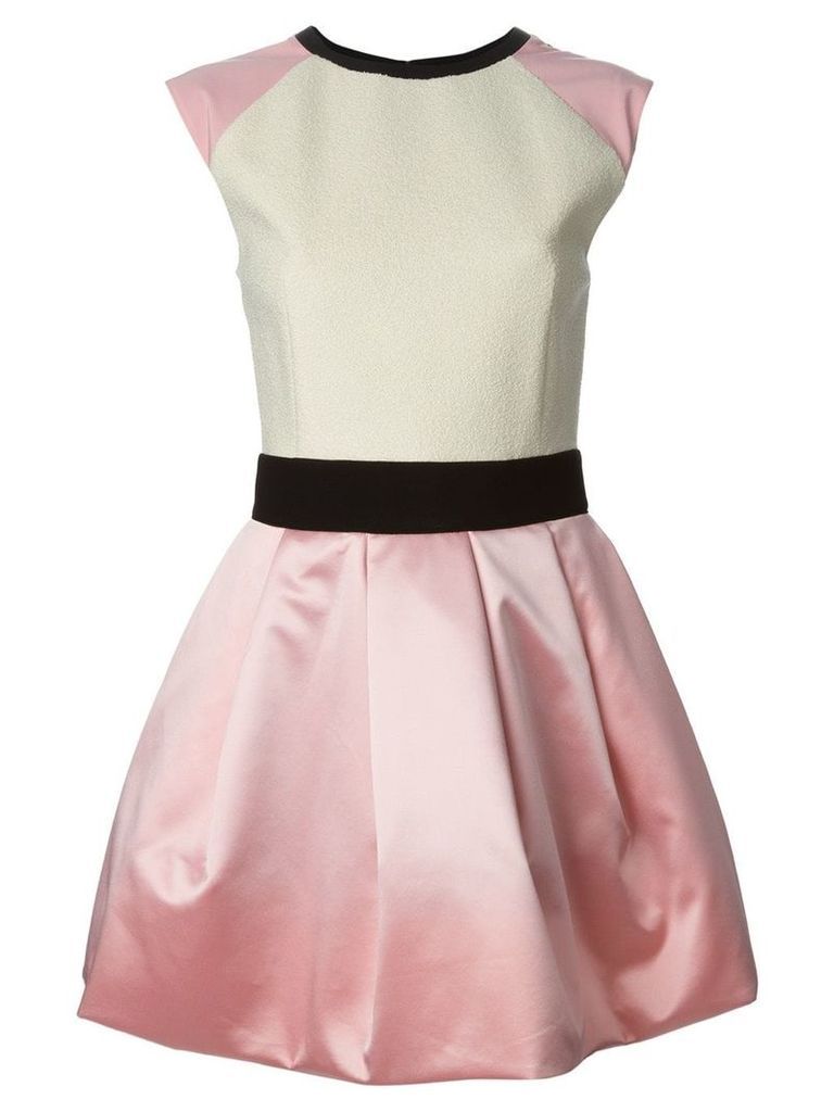 Fausto Puglisi cap sleeve flared dress - PINK