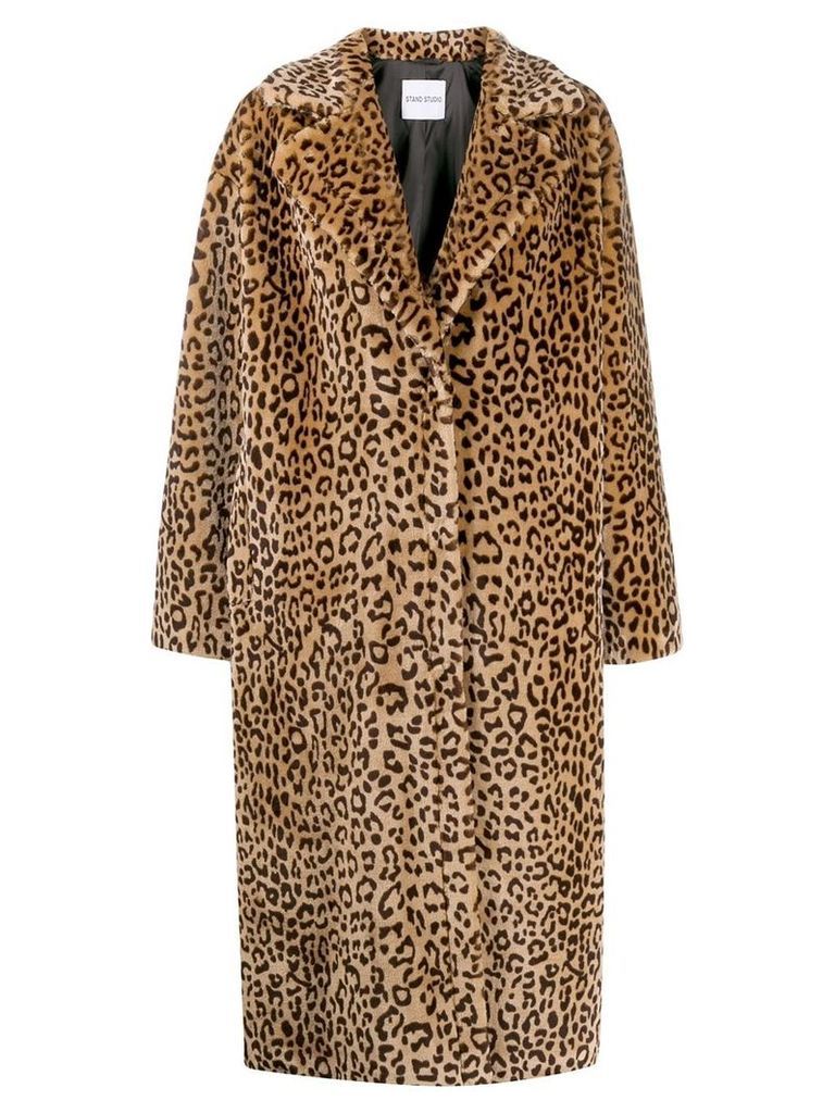 Stand Studio leopard print coat - NEUTRALS