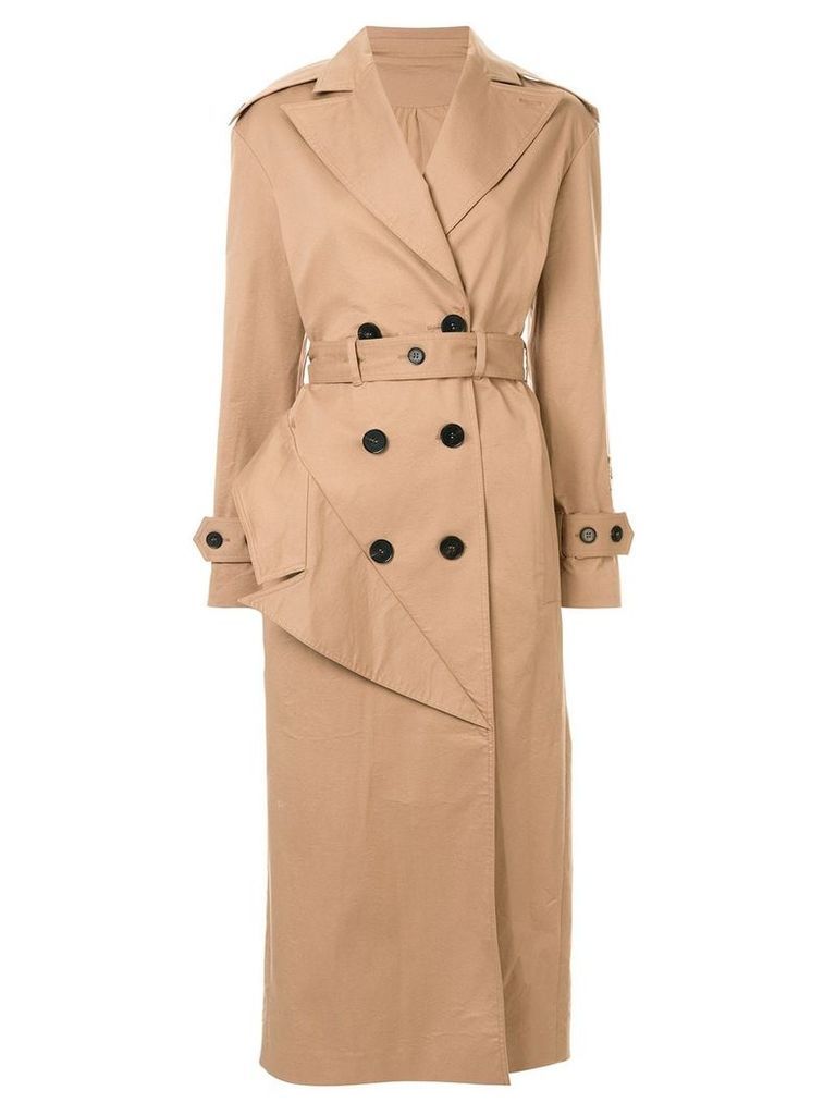 Ruban belted trench coat - Brown