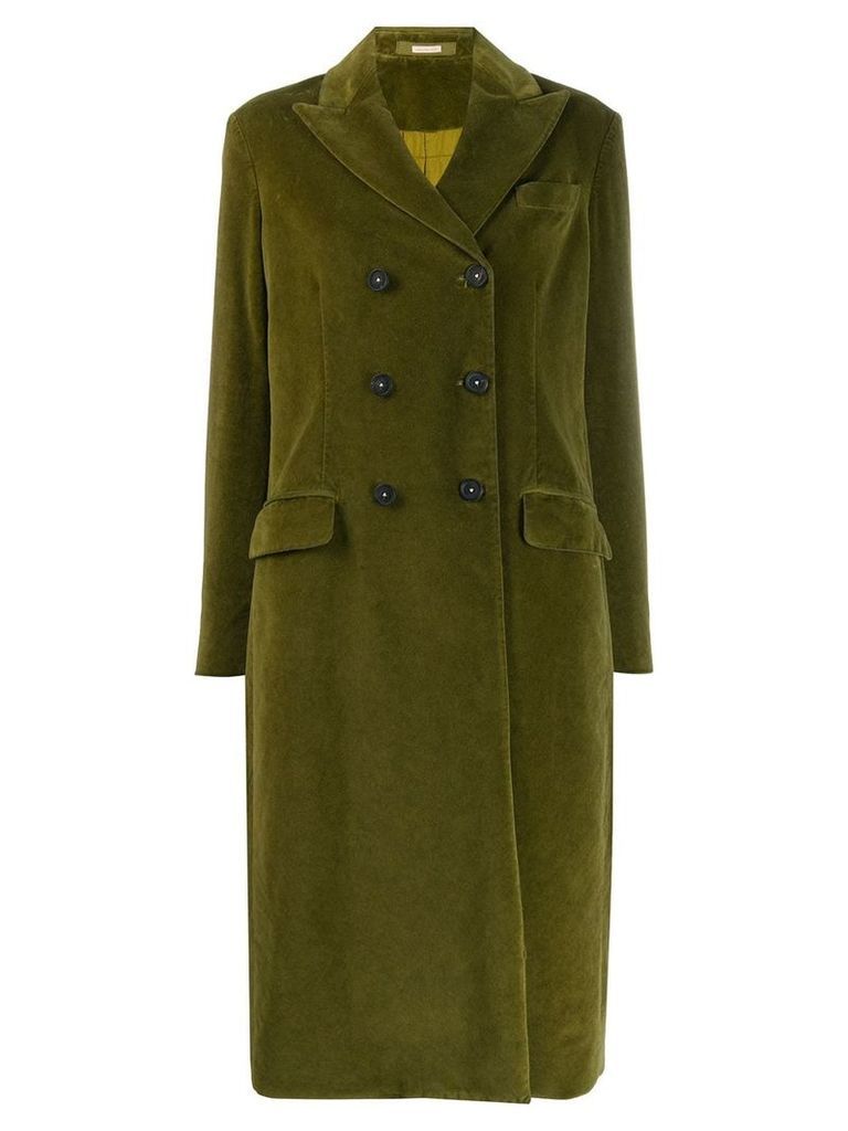 Massimo Alba textured double-breasted coat - Green