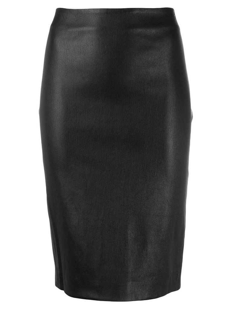 Theory faux leather pencil skirt - Black