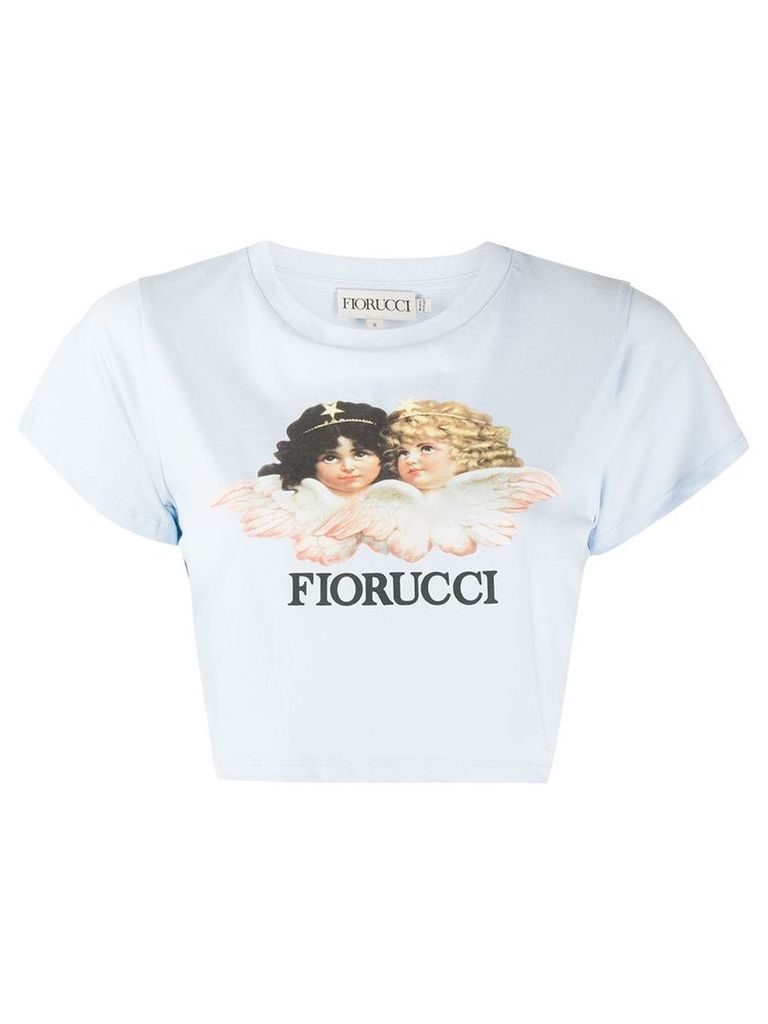 Fiorucci Vintage Angels cropped T-Shirt - Blue