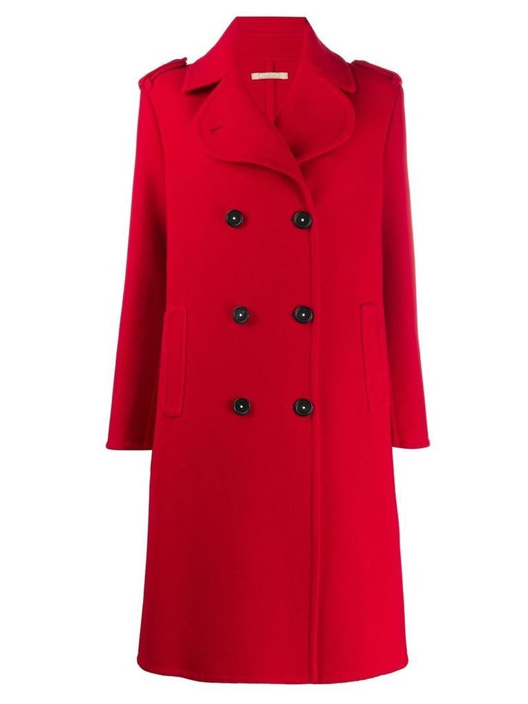 Massimo Alba double-breasted buttoned coat - Red