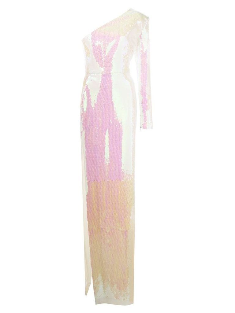 Alex Perry one-sleeve column gown - Pink