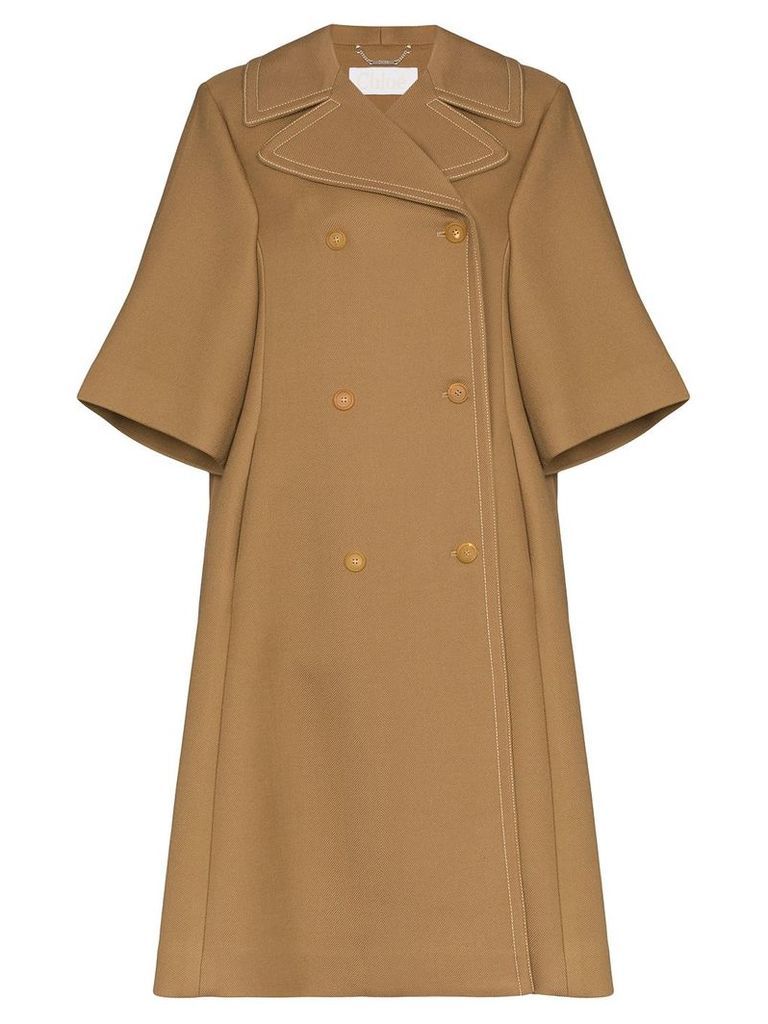Chloé Utilitarian double-breasted coat - Brown
