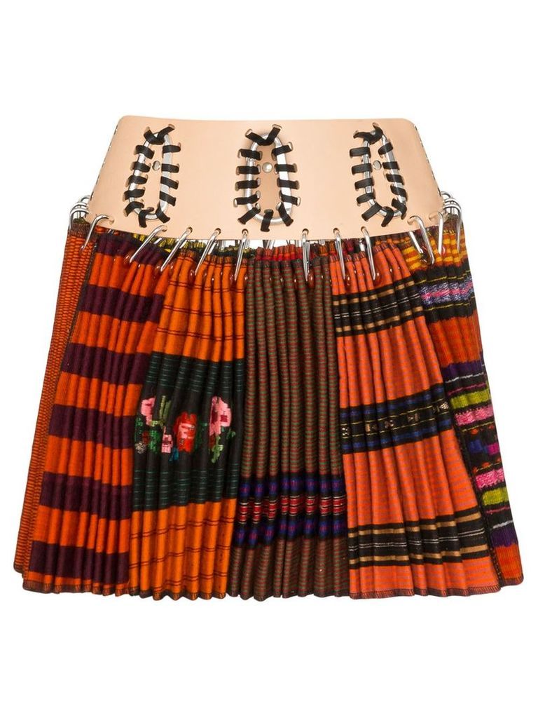 Chopova Lowena multi-print kilt skirt - Multicolour