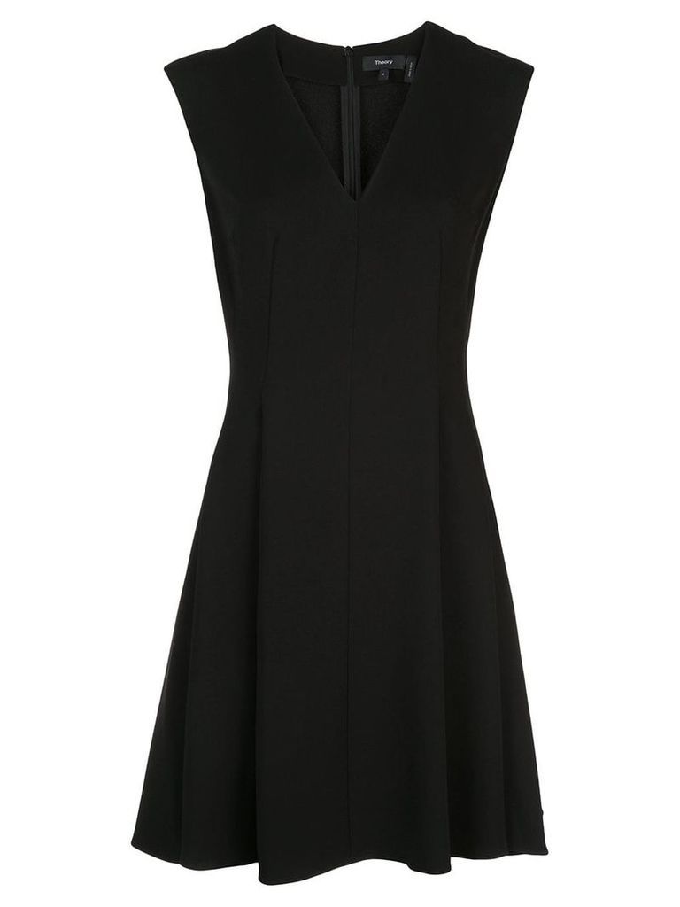 Theory crepe pleated style dress - Black