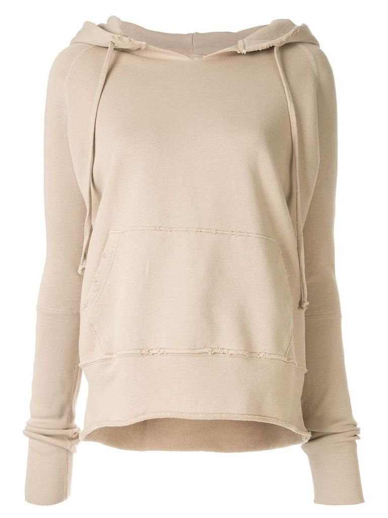 Nili Lotan distressed relaxed-fit hoodie - NEUTRALS