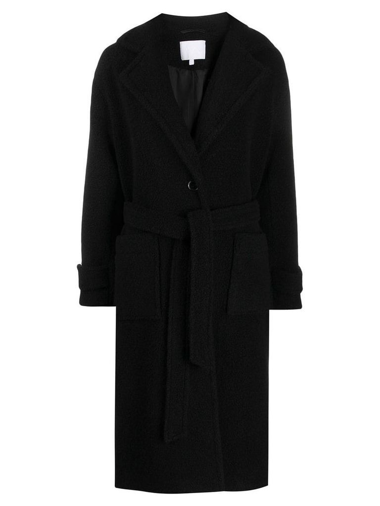 Lala Berlin textured belted coat - Black