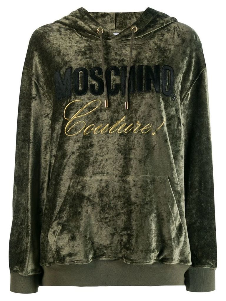 Moschino Couture! logo hoodie - Green