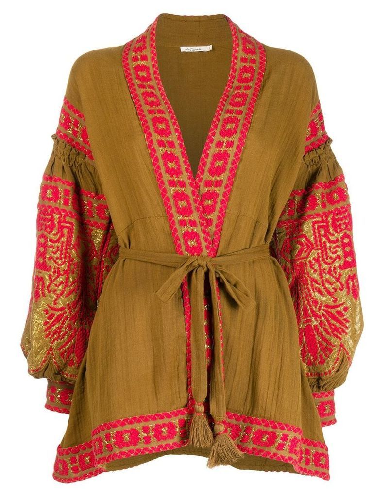 Mes Demoiselles embroidered jacket - Brown