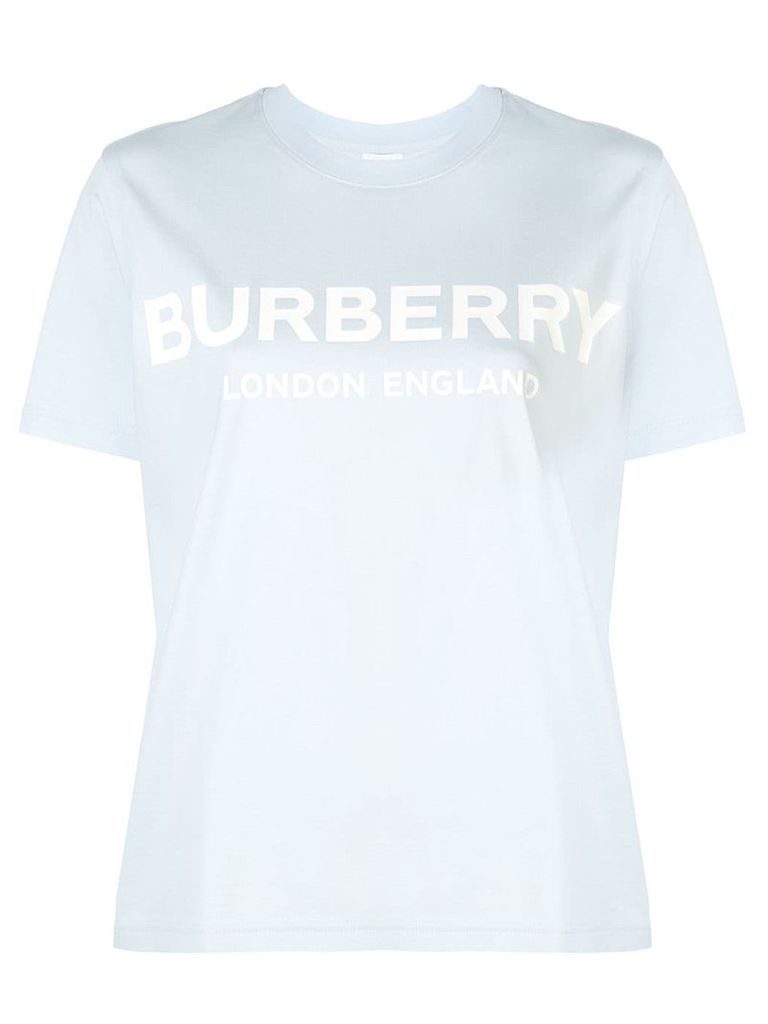 Burberry logo print T-shirt - Blue