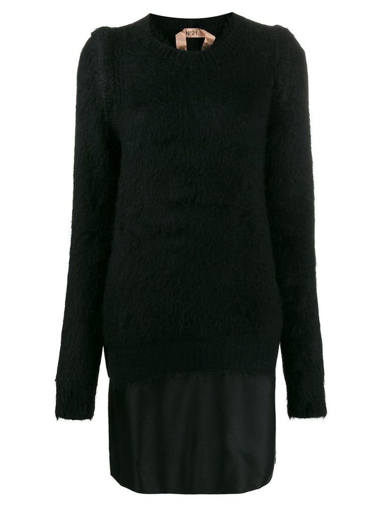 Nº21 layered sweater dress - Black