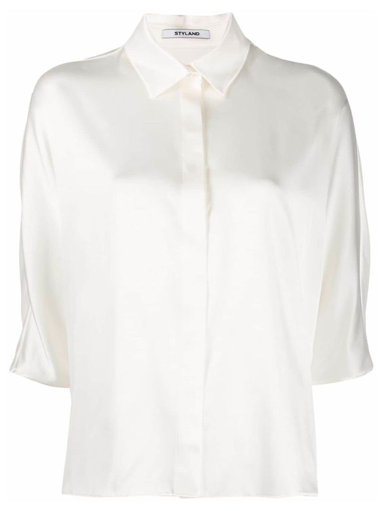 Styland button collar shirt - White