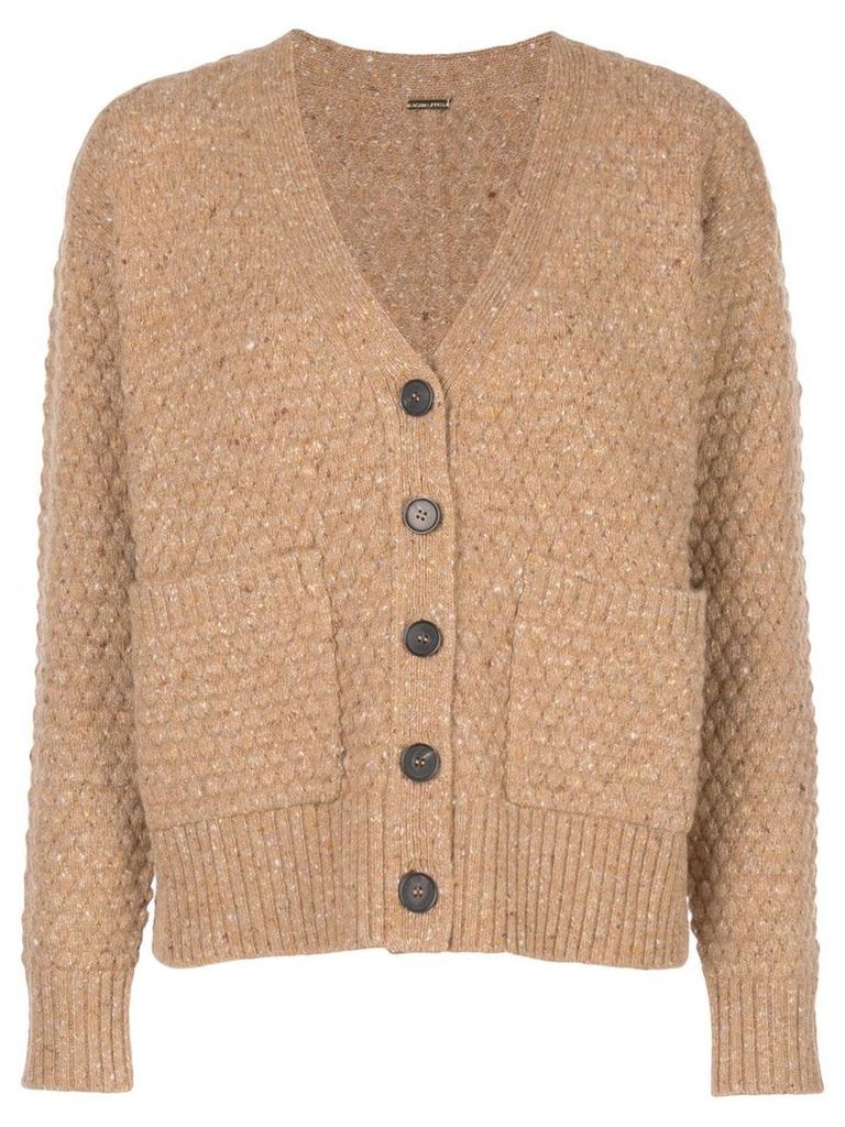 Adam Lippes texture knit cardigan - Brown