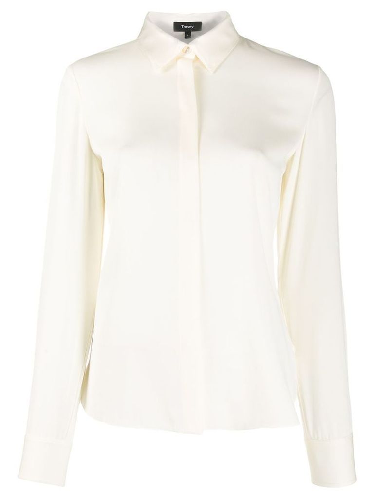 Theory pointed collar blouse - White