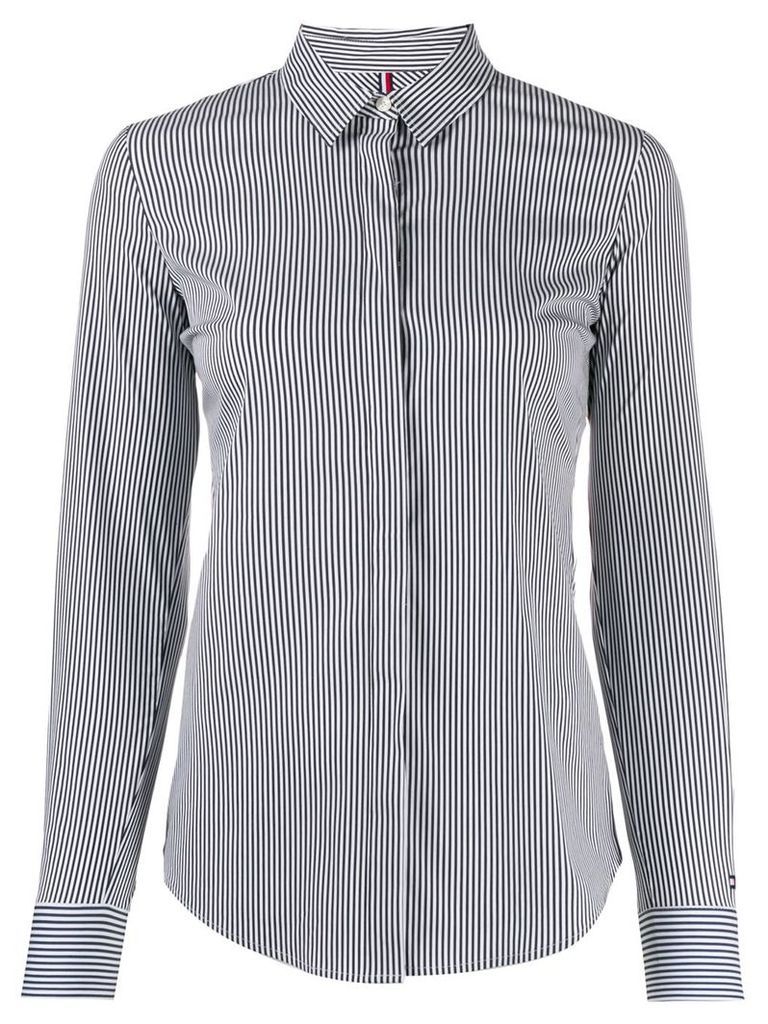 Tommy Hilfiger long sleeved striped shirt - Blue