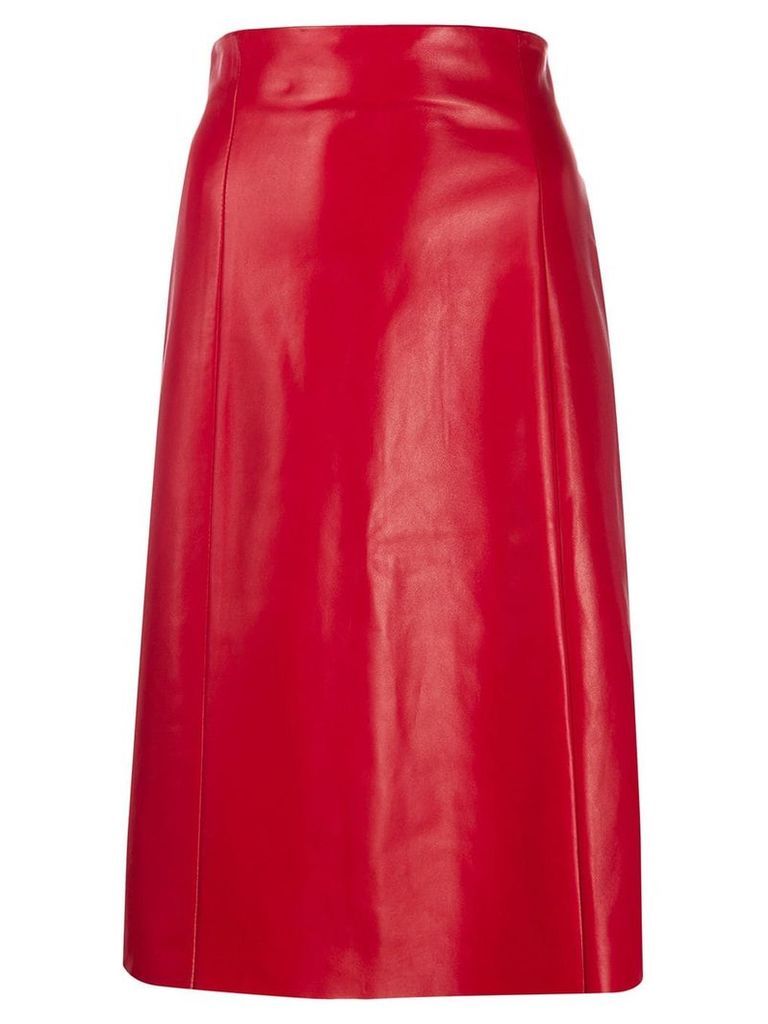 Drome high waisted A-Line skirt - Red