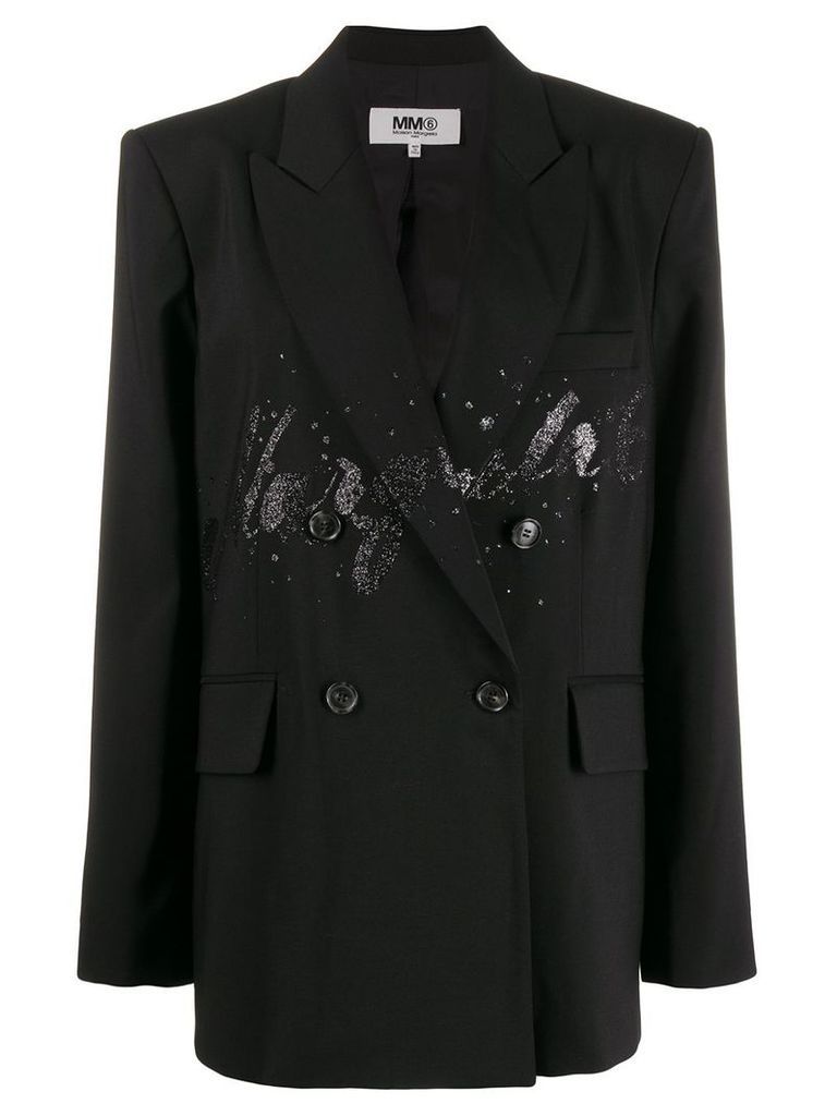 Mm6 Maison Margiela glitter detail blazer - Black
