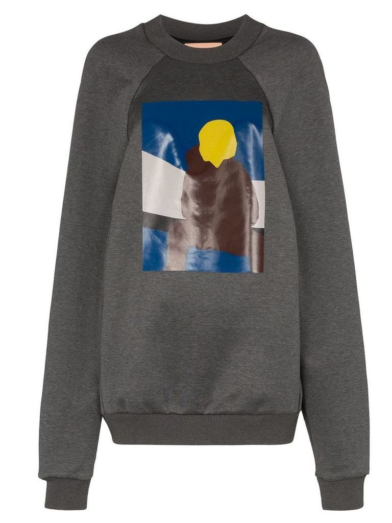 Plan C Boy print sweatshirt - Grey