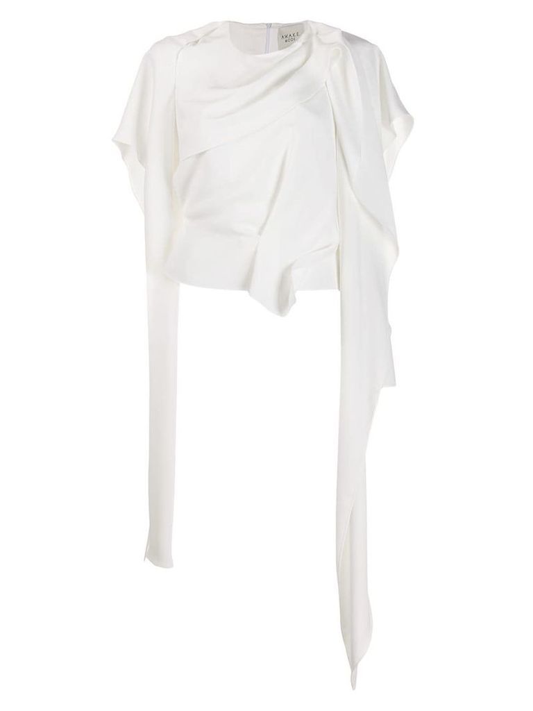 A.W.A.K.E. Mode draped roman blouse - White
