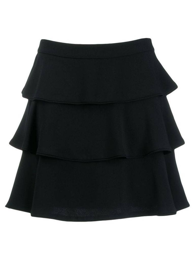 Alberta Ferretti tiered ruffle skirt - Black
