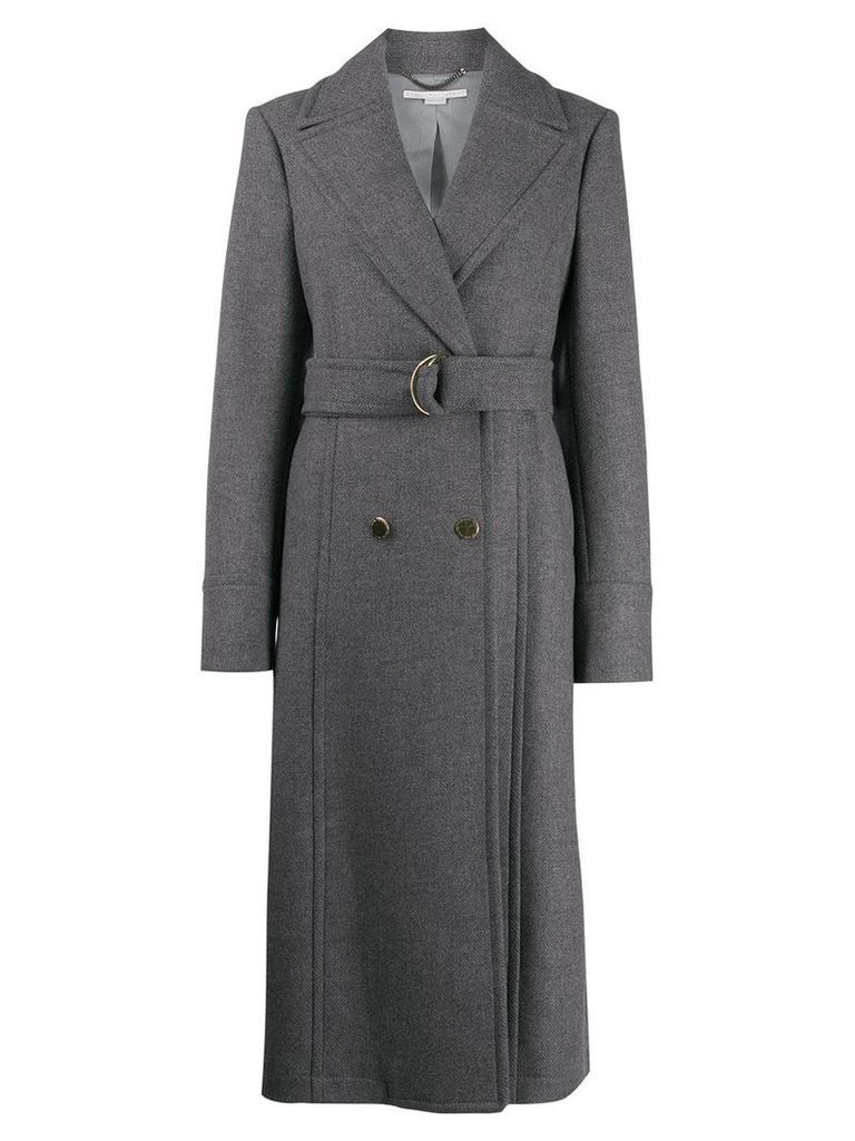 Stella McCartney double-breasted belted coat - Grey