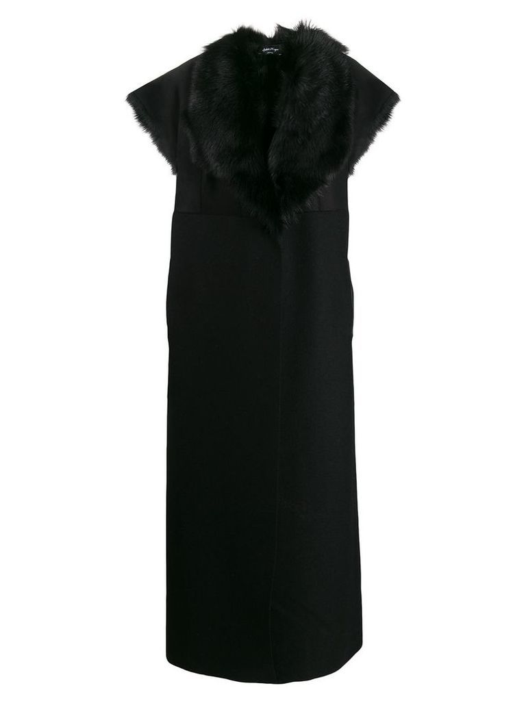Andrea Ya'aqov sleeveless shearling coat - Black