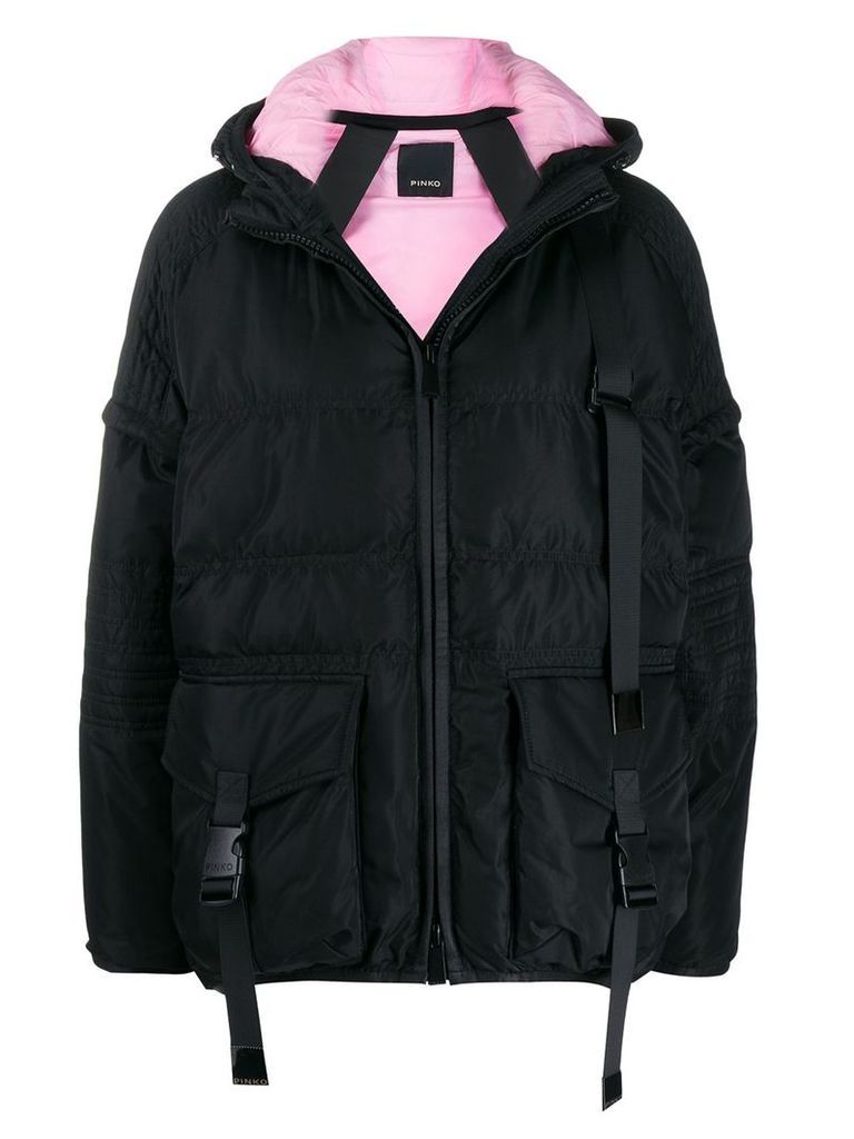 Pinko cropped padded jacket - Black