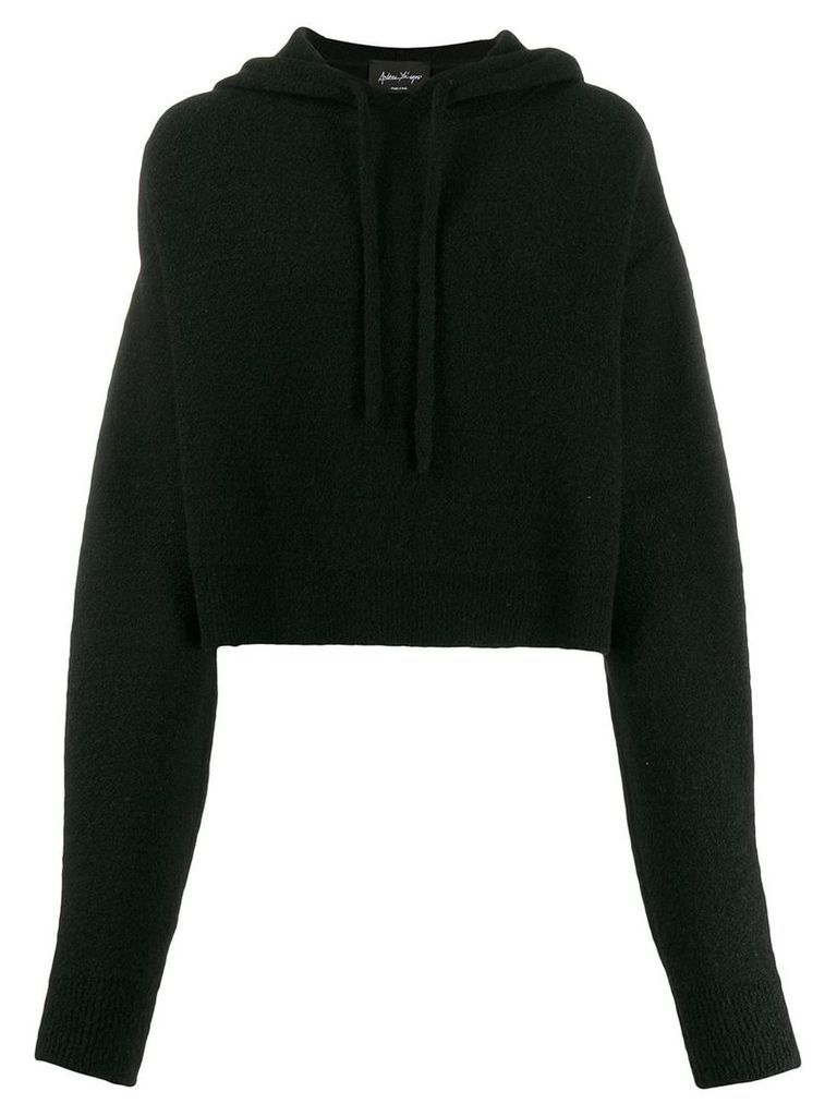 Andrea Ya'aqov knitted hoodie - Black