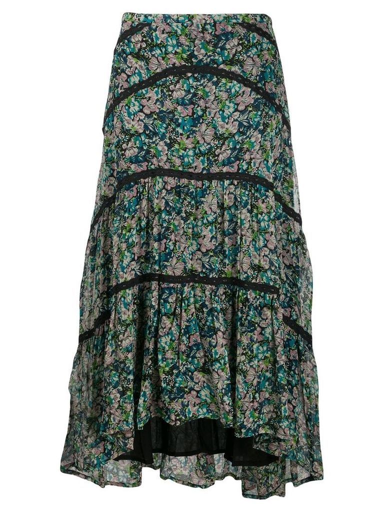 Cecilie Copenhagen Gaby floral print midi skirt - Blue