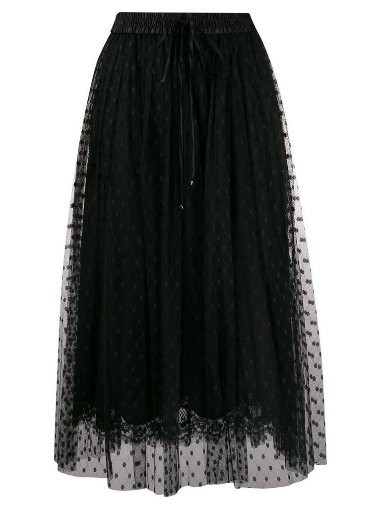 Dolce & Gabbana point d'esprit midi skirt - Black