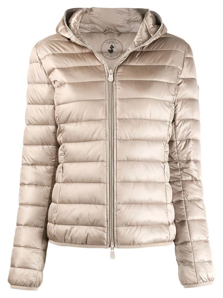Save The Duck padded zip-front jacket - NEUTRALS