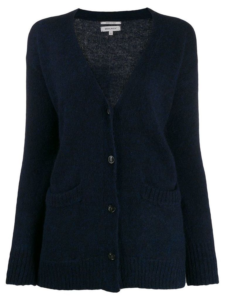 Woolrich oversized long-sleeve cardigan - Blue