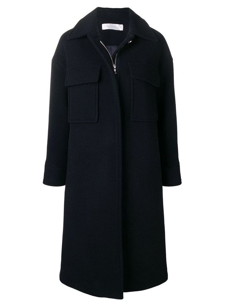 Victoria Victoria Beckham single-breasted fitted coat - Blue